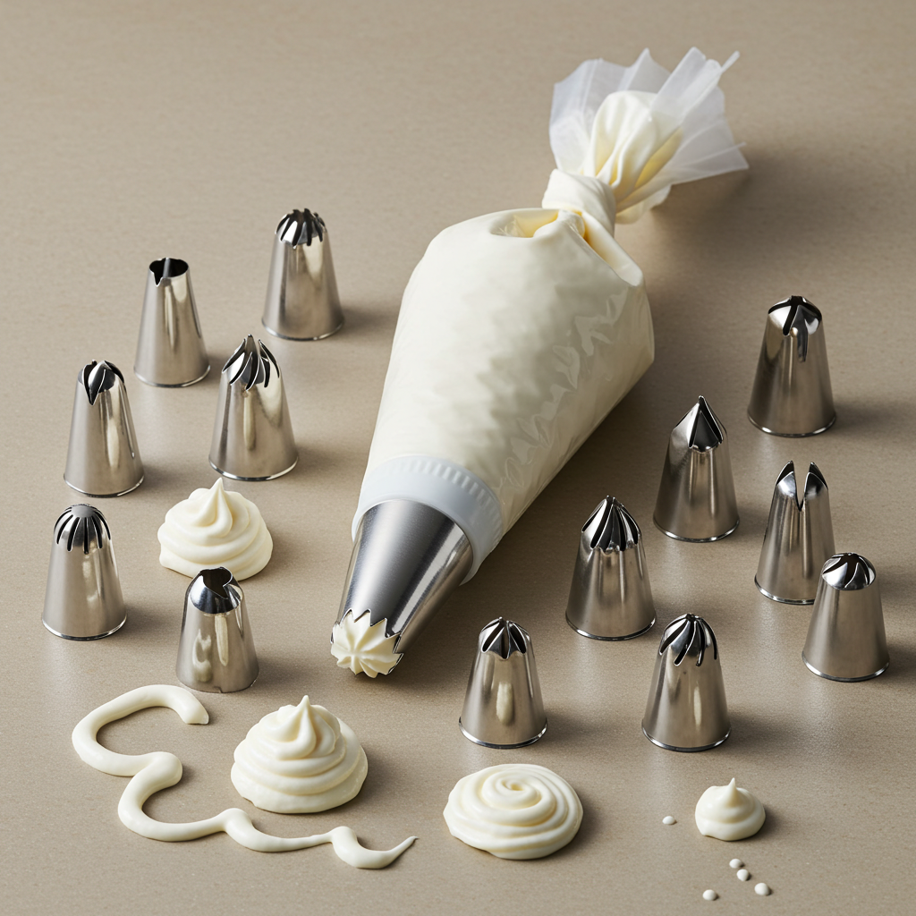 Manga pastelera y boquillas de repostería