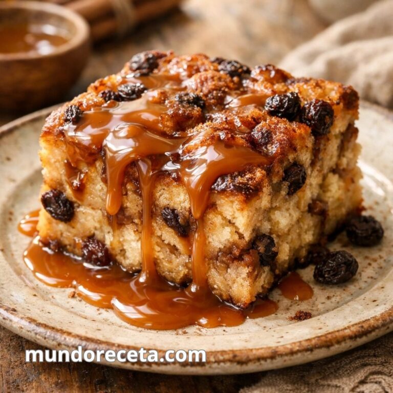 Pudin de pan con pasas receta casera fácil y deliciosa